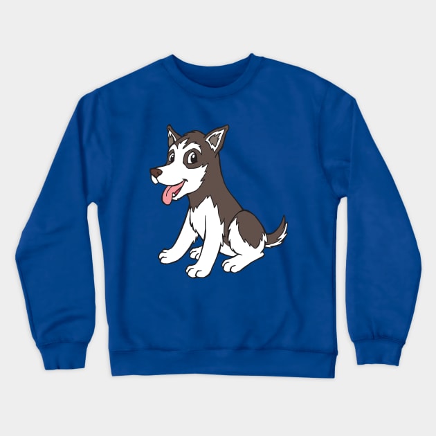 Husky Puppy Crewneck Sweatshirt by samshirts